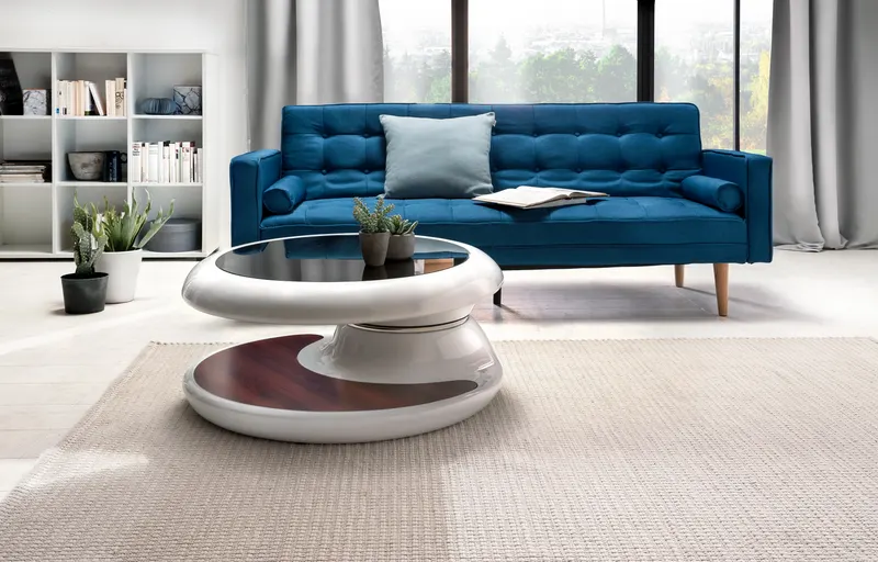 Couchtisch 90 × 90 × 42 cm, weiß, Ansicht 3