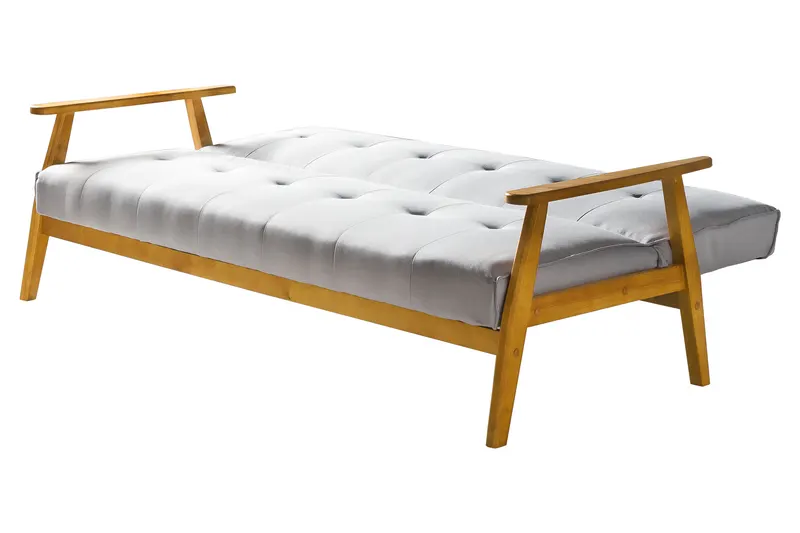 Schlafsofa 190 × 85 × 81 cm, hellgrau, Ansicht 3