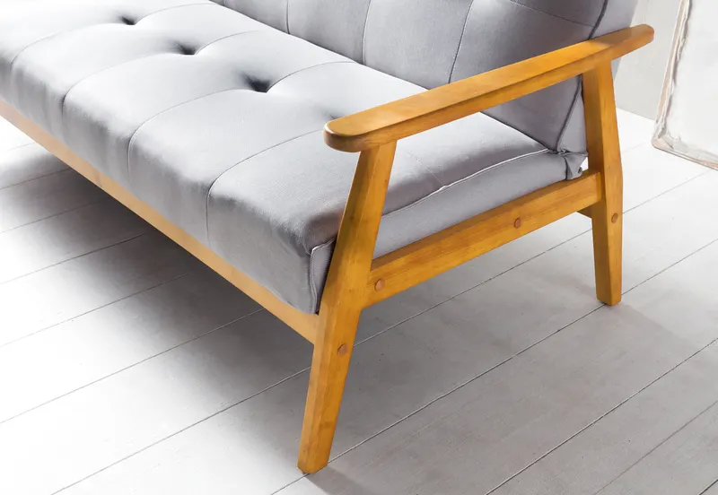 Schlafsofa 190 × 85 × 81 cm, hellgrau, Ansicht 8