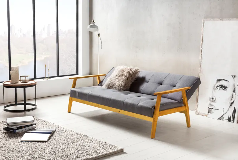 Schlafsofa 190 × 85 × 81 cm, dunkelgrau, Ansicht 5