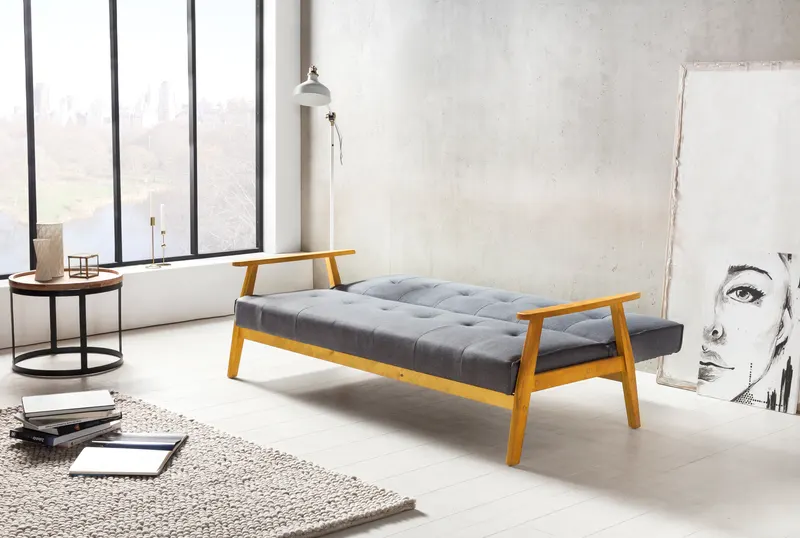 Schlafsofa 190 × 85 × 81 cm, dunkelgrau, Ansicht 6