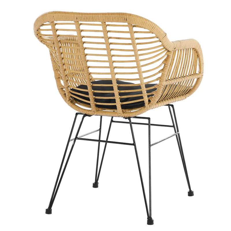 Armlehnstuhl Rattanoptik 2er-Set natur, Ansicht 5