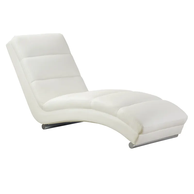 Relaxliege in Kunstleder Optik, Schwarz