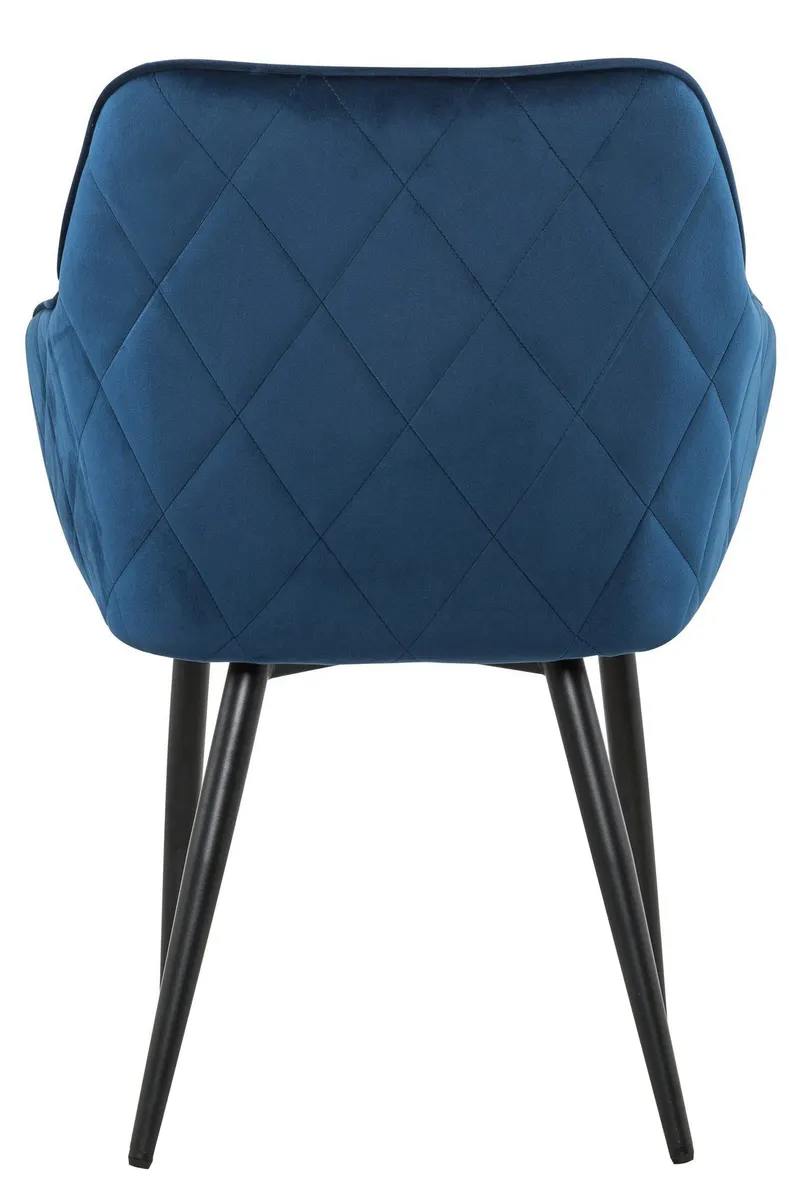 Esszimmerstuhl blau mit Samtbezug, Ansicht 4