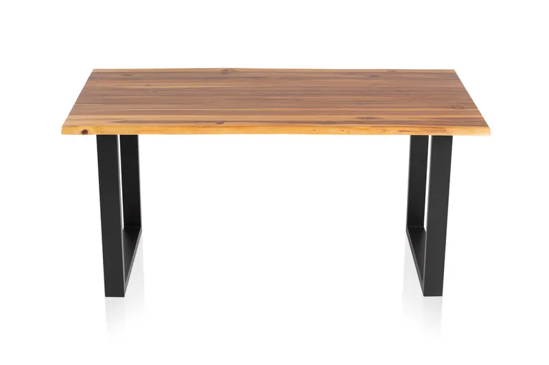 Esstisch aus Akazie cognac schwarz, cognac, schwarz