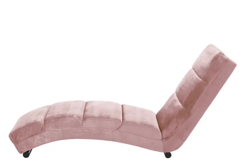 Chaiselongue rose Samt, Ansicht 2