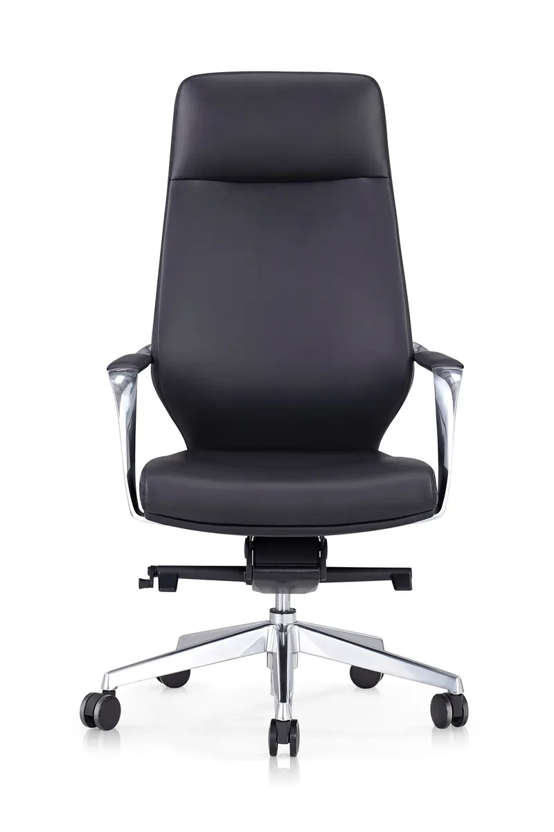 Bürostuhl Kunstleder-Optik schwarz, Ansicht 2