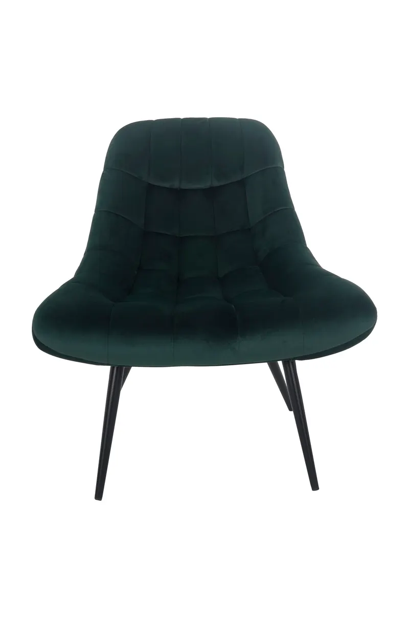 Sessel XXL Samt grün, Metall schwarz, Ansicht 1