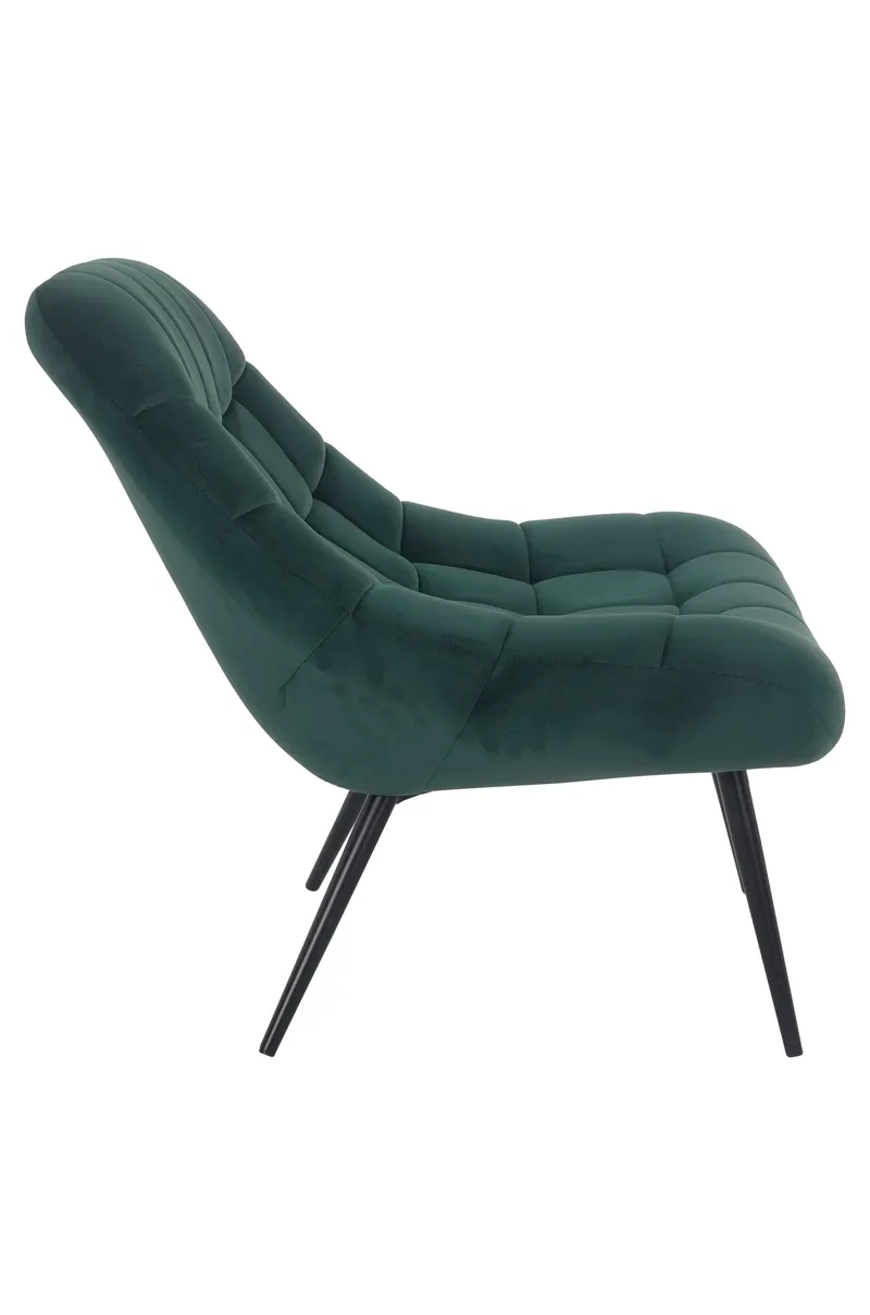 Sessel XXL Samt grün, Metall schwarz, Ansicht 3