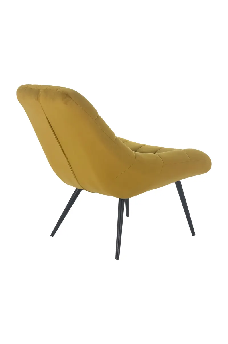Sessel XXL Samt gelb, Metall schwarz, Ansicht 4