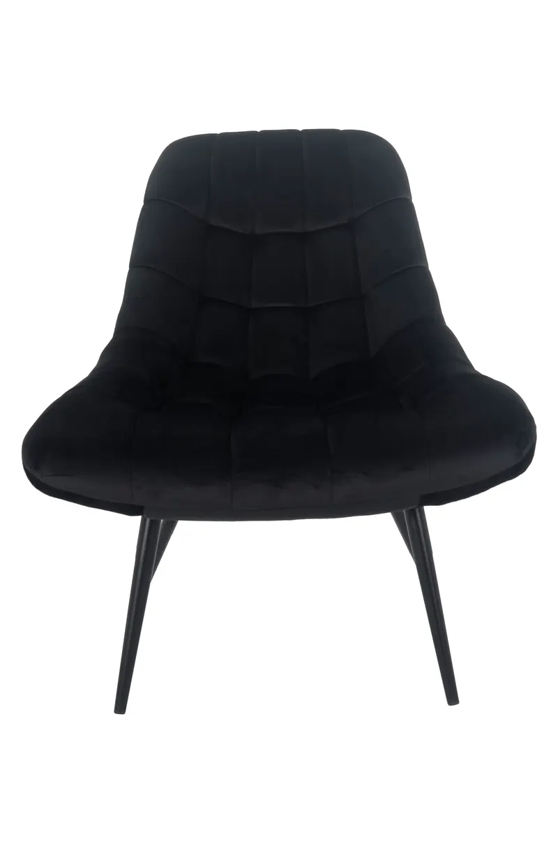 Sessel XXL Samt schwarz, Metall schwarz, Ansicht 1