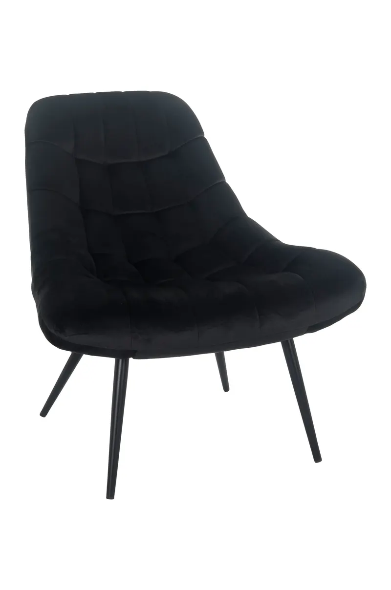 Sessel XXL Samt schwarz, Metall schwarz, Ansicht 2