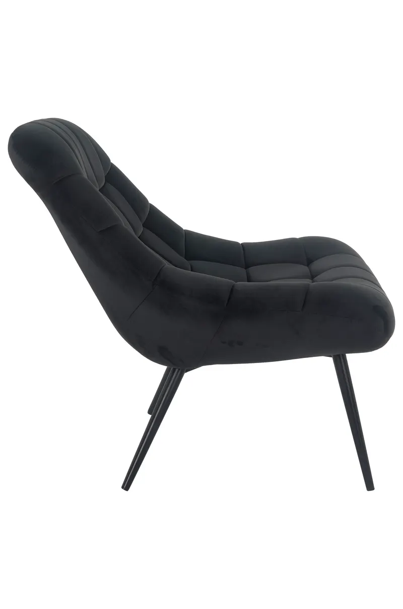 Sessel XXL Samt schwarz, Metall schwarz, Ansicht 3
