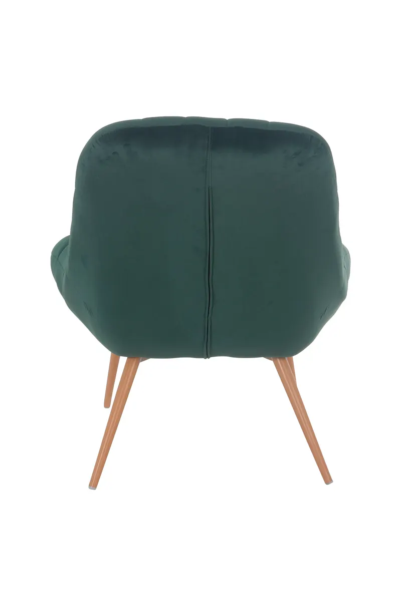 Sessel XXL Samt grün Metall Holzoptik, Ansicht 5