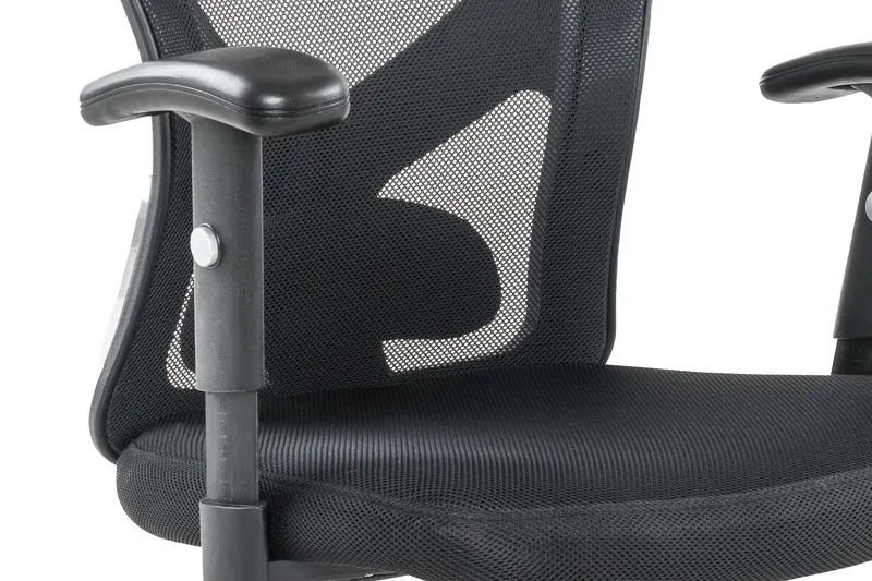 Bürostuhl schwarz mit Kopfstütze aus Mesh, Ansicht 5