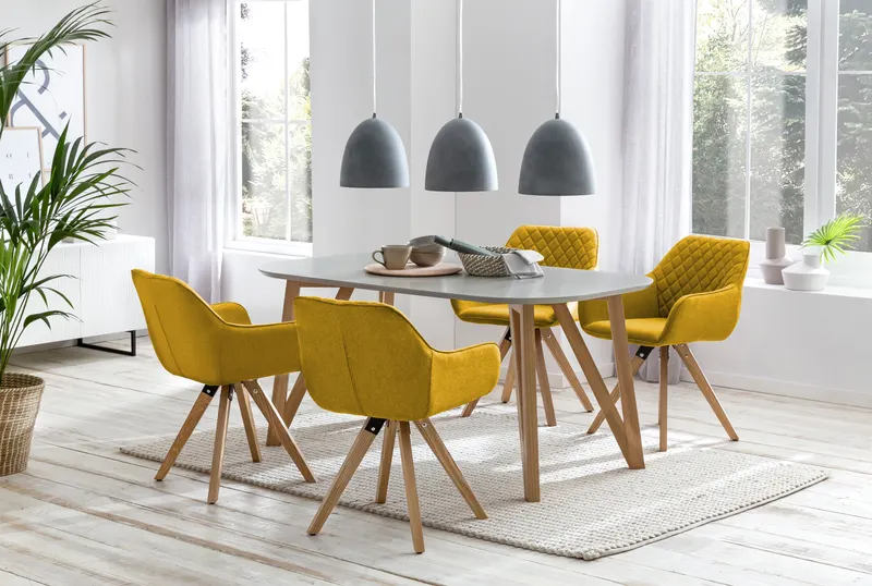 Esstisch 120 × 80 × 76 cm, grau/Eiche, Ansicht 7
