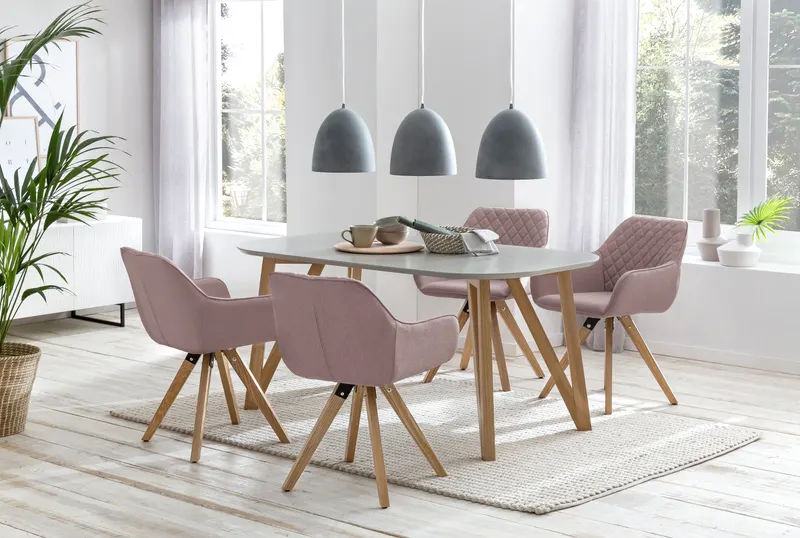 Esstisch 120 × 80 × 76 cm, grau/Eiche, Ansicht 8