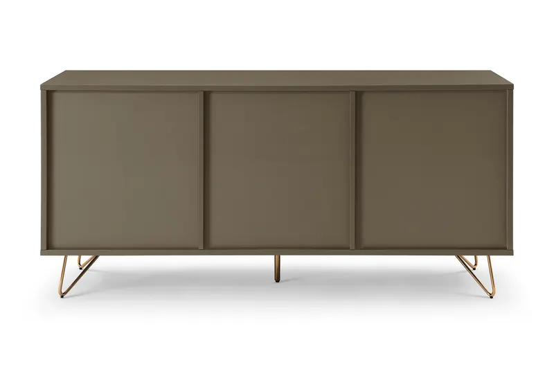 Sideboard mit 2 Türen und 3 Schubladen, Grau/Gold, Ansicht 5