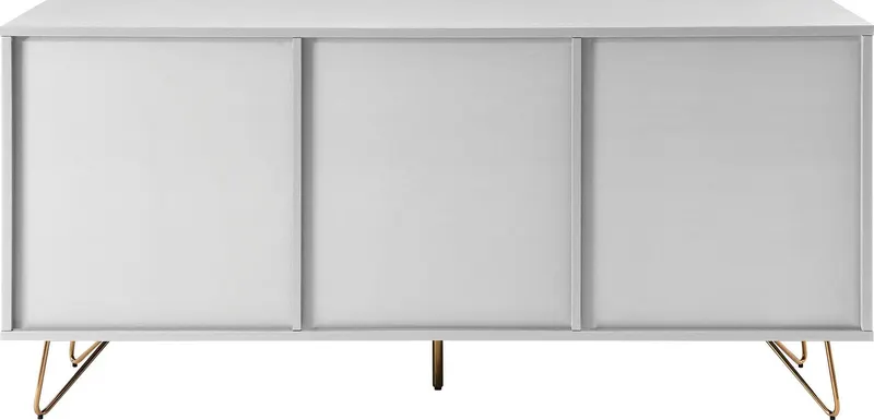 Sideboard mit 2 Türen und 3 Schubladen, Weiß/Gold, Ansicht 5
