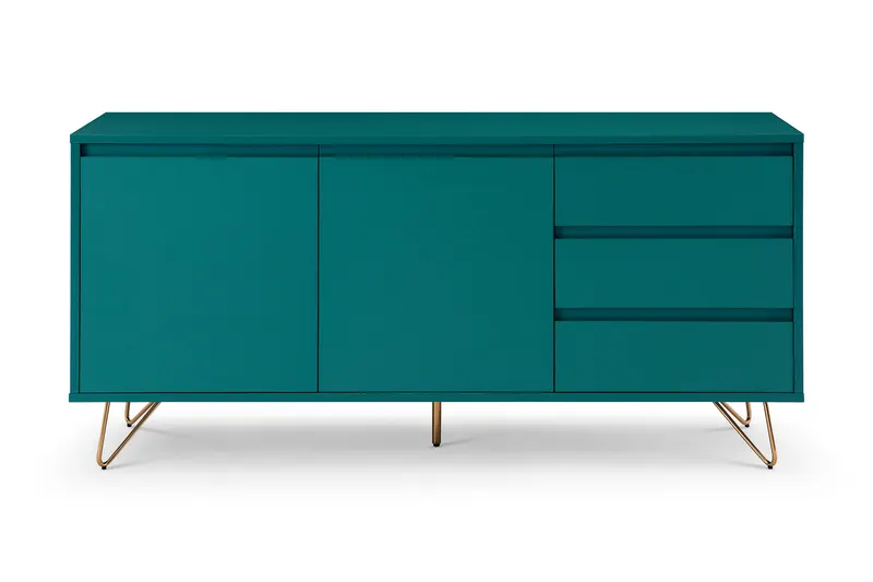 Lotta Sideboard mit 2 Türen und 3 Schubladen, Grau/Gold