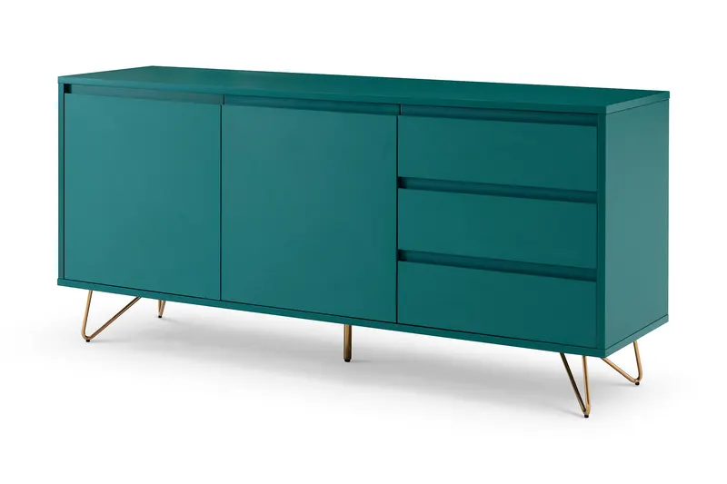 Sideboard mit 2 Türen und 3 Schubladen, blau, Ansicht 2