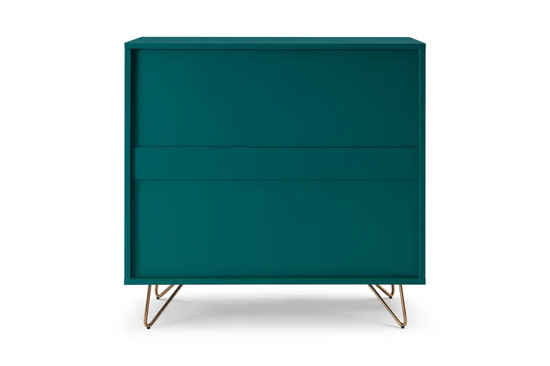 Kommode mit 4 Schubladen, blau und goldfarben, Ansicht 5