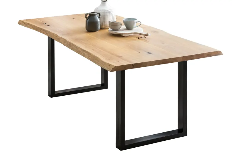 Orka Esstisch 240 × 100 cm aus Eiche, Natur, Schwarz