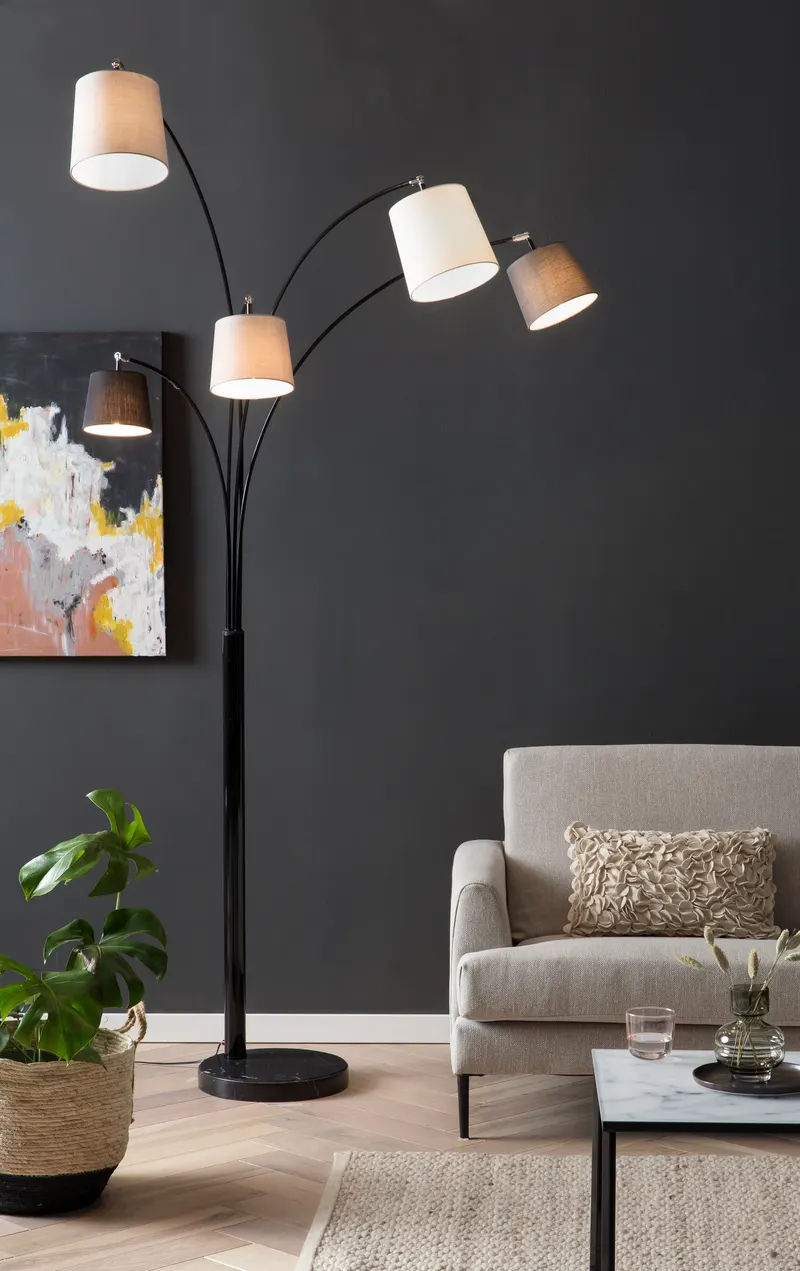 Bogenlampe 5-flammig, Ansicht 2