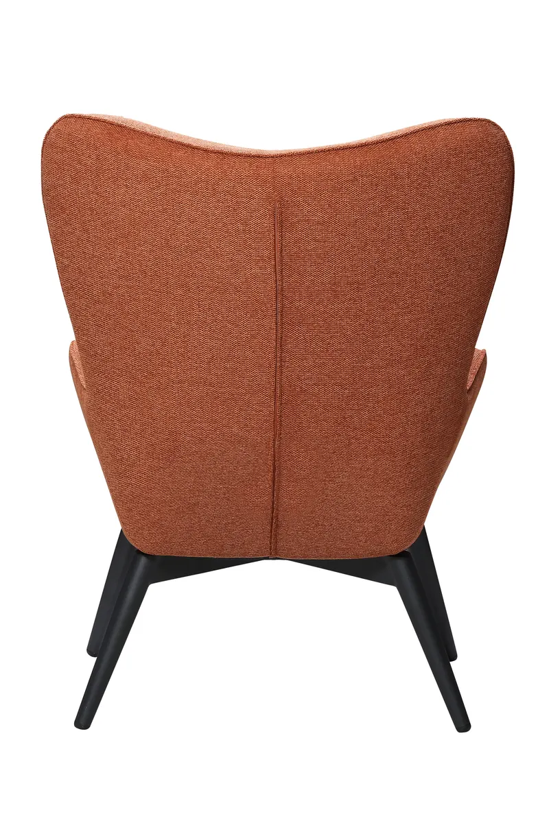 Sessel mit kupferfarbenem Strukturstoff, Ansicht 4