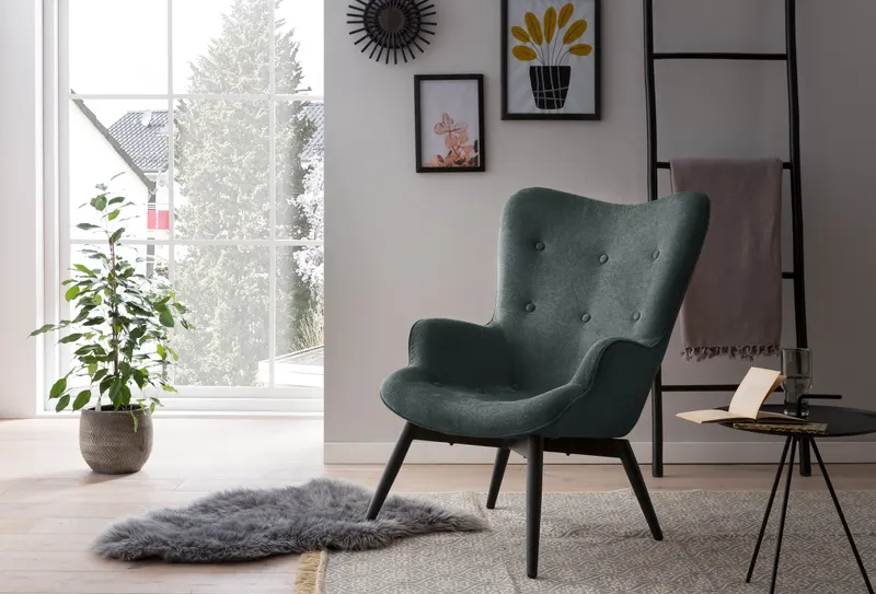 Sessel Tannengrün Strukturstoff, Ansicht 5