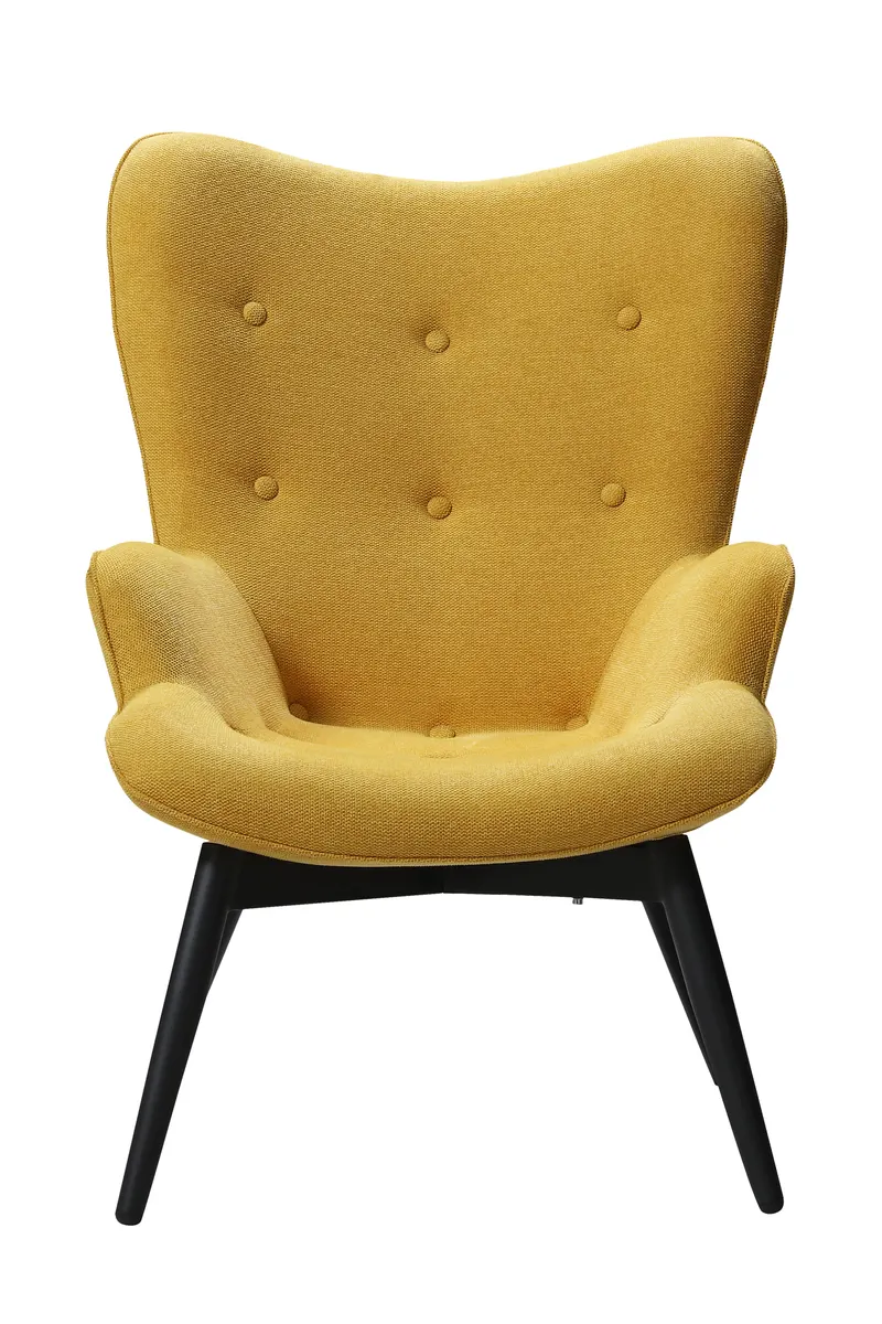 Sessel Gelb Strukturstoff, Ansicht 2