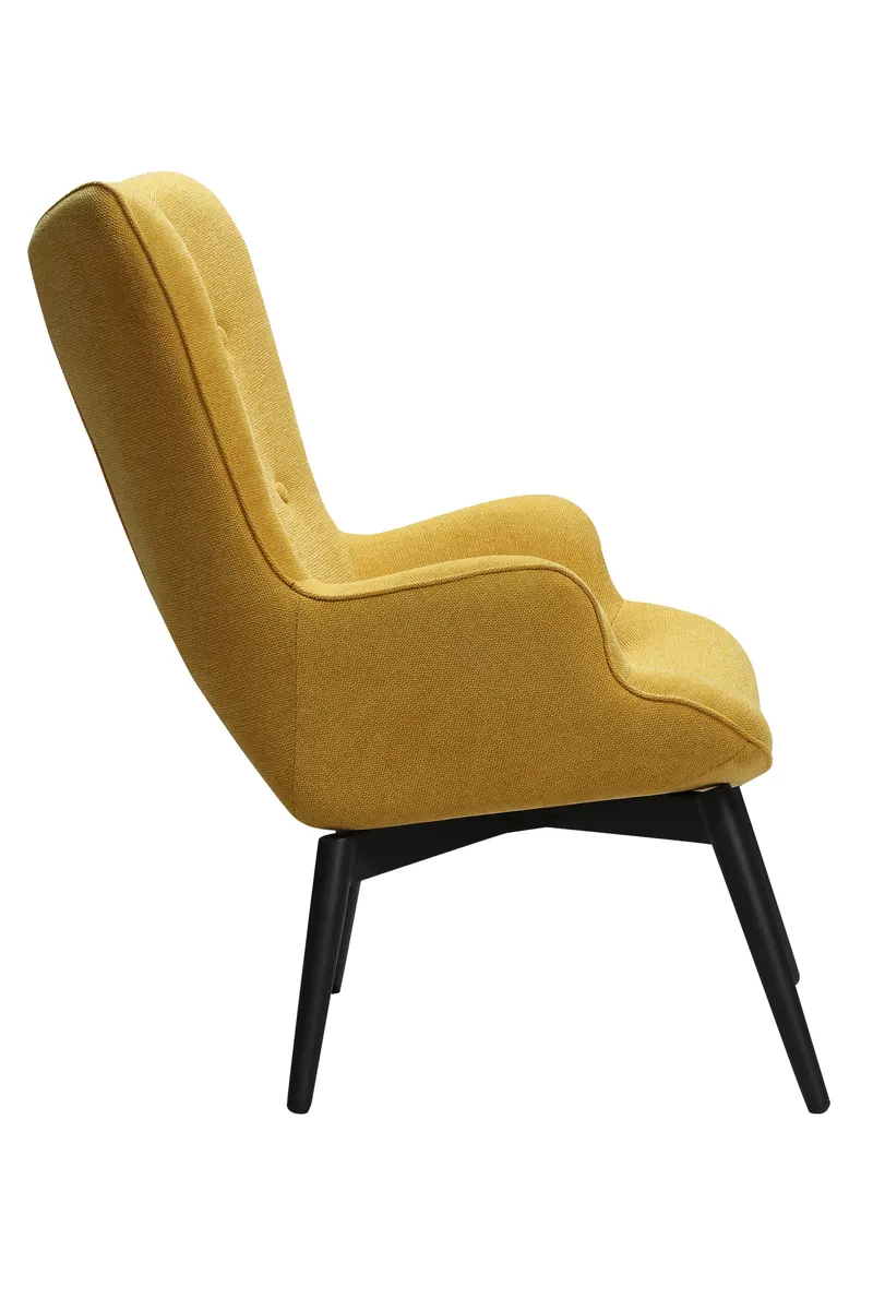 Sessel Gelb Strukturstoff, Ansicht 3