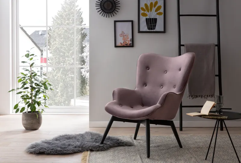 Sessel Rose Samt, Ansicht 5