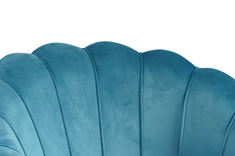 Muschelsofa aus Samt Blau, Ansicht 5