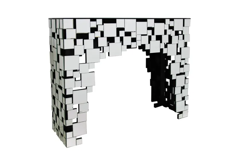 Willow Konsolentisch aus MDF mit Spiegelglas-Mosaik