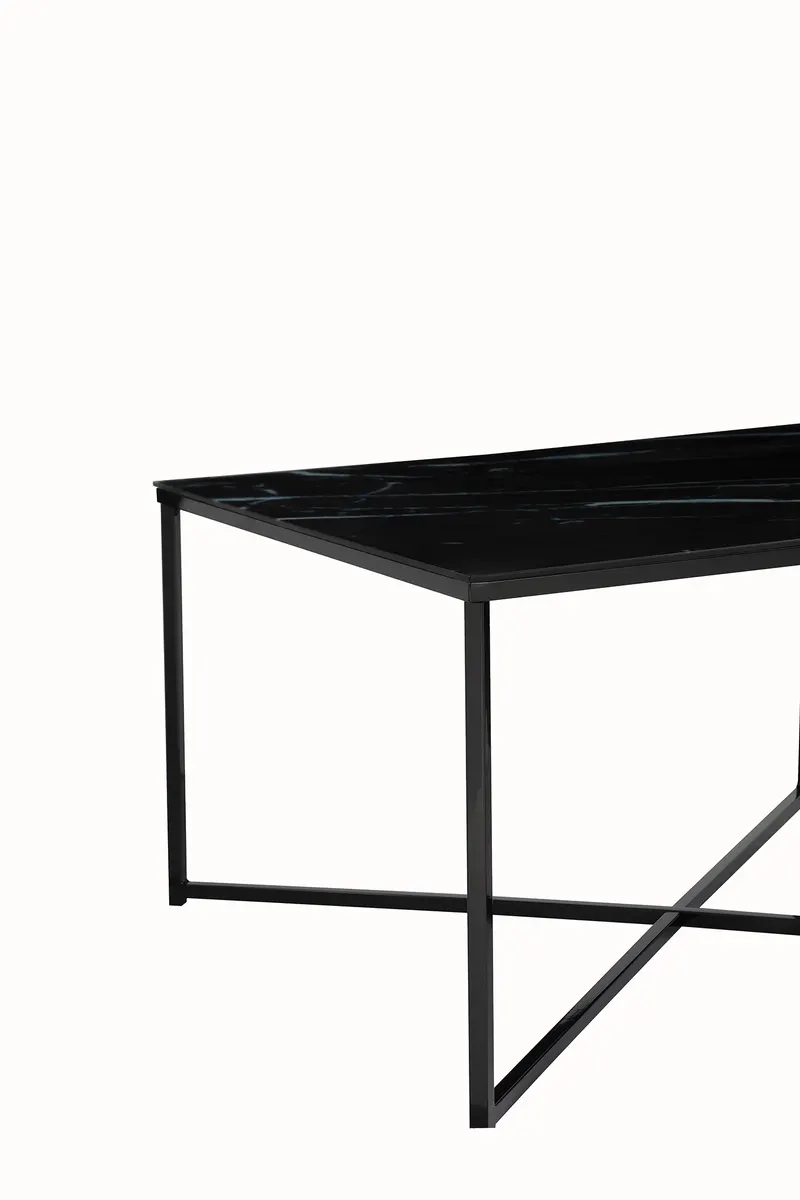 Couchtisch 80 × 80 × 45 cm, Schwarz, Ansicht 4