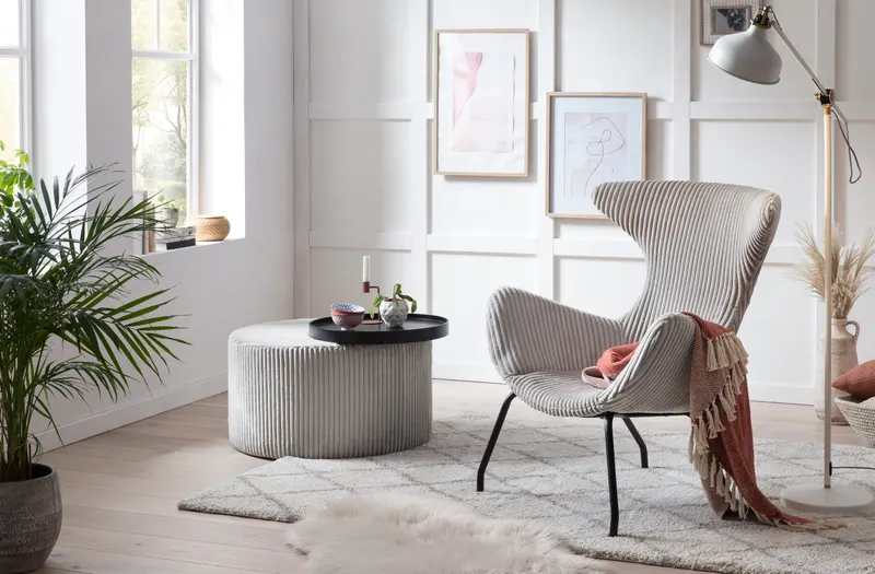 Relaxsessel Grau Texturstoff, Ansicht 6