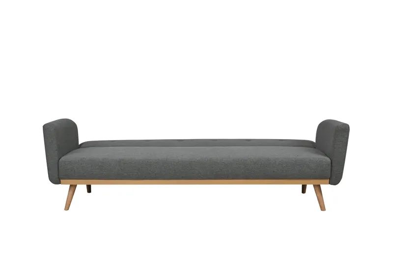 Schlafsofa in Grau mit Birkenholz, Ansicht 2