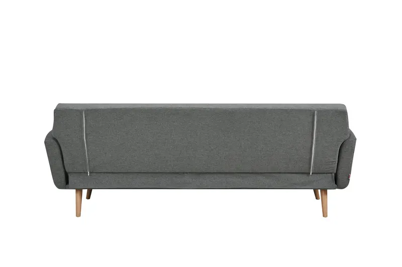 Schlafsofa in Grau mit Birkenholz, Ansicht 3