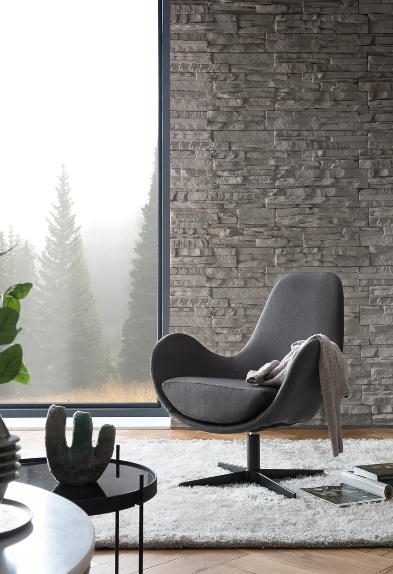 Sessel mit Drehfunktion, Dunkelgrau, Ansicht 6