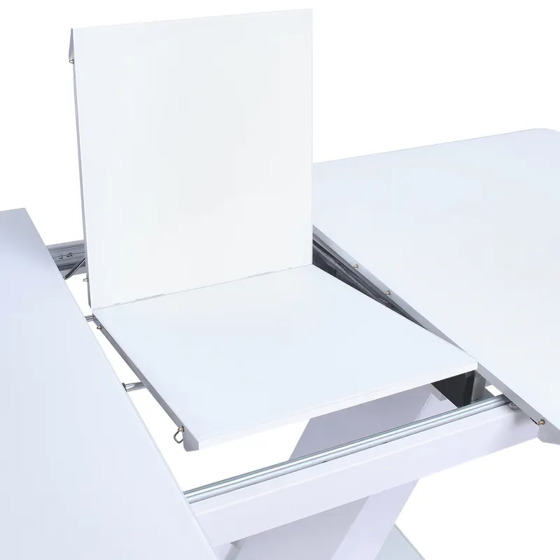Esstisch 160/200 × 90 cm, Weiß, Ansicht 4