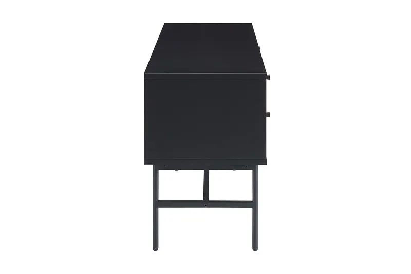 Lowboard Schwarz/Eiche Echtholzfurnier, Ansicht 3
