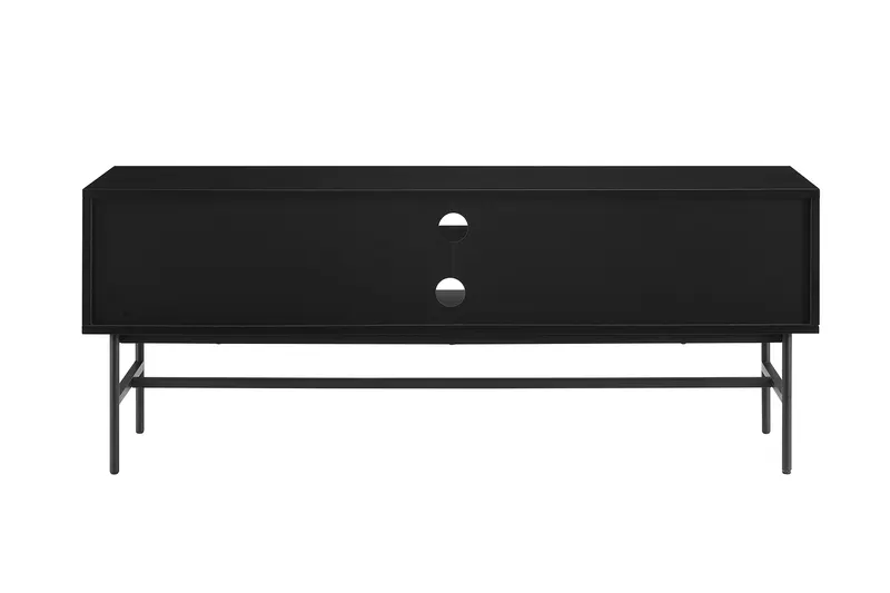 Lowboard Schwarz/Eiche Echtholzfurnier, Ansicht 5