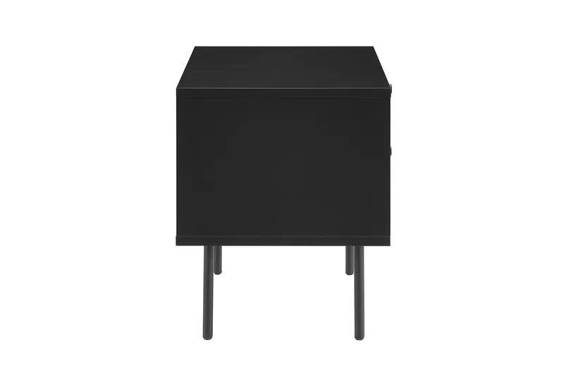 Nachtkommode Schwarz/Eiche Echtholzfurnier, Ansicht 3