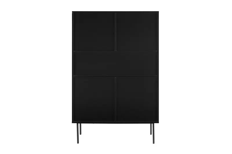Highboard Schwarz/Eiche Echtholzfurnier, Ansicht 5