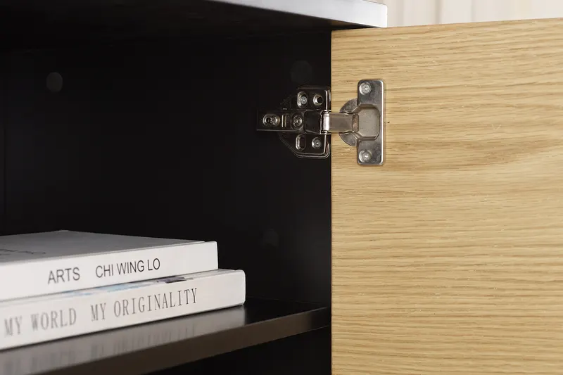 Highboard Schwarz/Eiche Echtholzfurnier, Ansicht 9