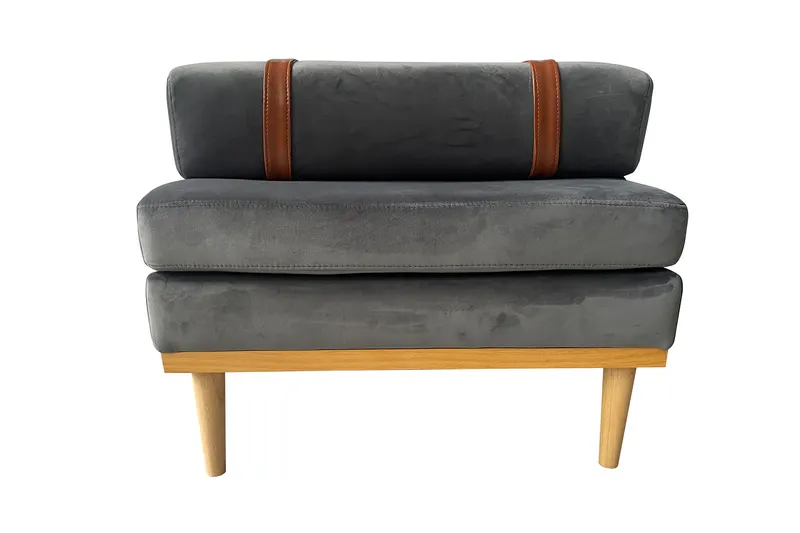 Daybed Samt grau, Ansicht 3