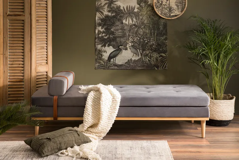 Daybed Samt grau, Ansicht 7