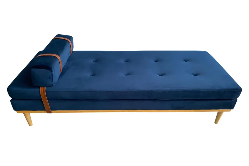 William Daybed Samt, Grau/Natur