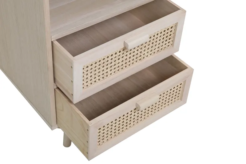 Kommode 42 × 36 cm mit Rattangeflecht, Natur, Ansicht 7
